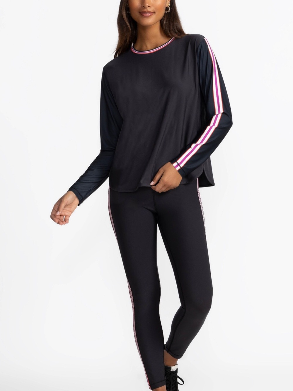 Johnny Was Bee Active Oversized Cropped Long Sleeve Tee. NWOT Sz Med